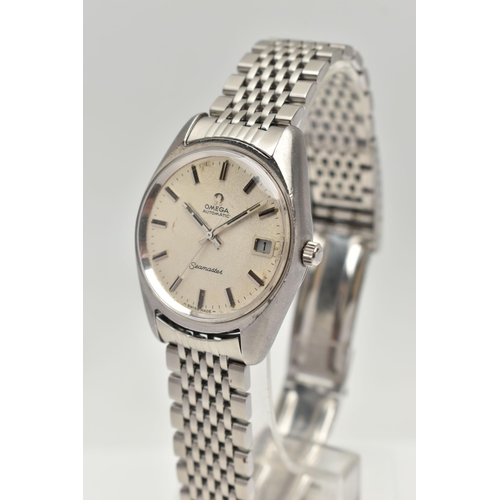 101 - AN 'OMEGA SEAMASTER' WRISTWATCH, automatic movement, round dial signed 'Omega Seamaster' baton marke... 