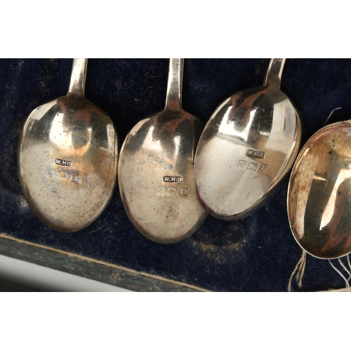 228 - A GEORGE V CASED SET OF TEASPOONS AND VICTORIA I CASED CHRISTENING SET, a set of six tea spoons deta... 