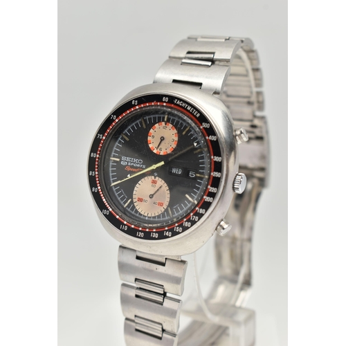 97 - A 'SEIKO SPORTS SPEED TIMER' 'UFO' 'YACHTMAN' WRIST WATCH, automatic movement, round dial signed 'Se... 