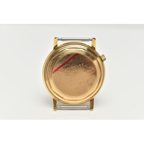 98 - A YELLOW METAL 'BULOVA ACCUTRON' WATCH HEAD, quartz movement, round gold tone dial signed 'Bulova Ac... 