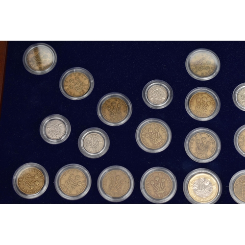 279 - A CASED DISPLAY OF VICTORIA JUBILEE COLLECTOIN COINS, to include circulated Victorian coinage Crown ... 