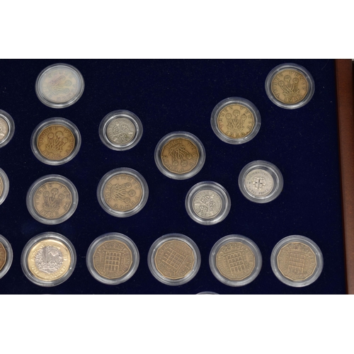 279 - A CASED DISPLAY OF VICTORIA JUBILEE COLLECTOIN COINS, to include circulated Victorian coinage Crown ... 