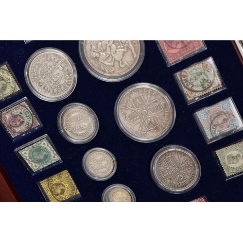 279 - A CASED DISPLAY OF VICTORIA JUBILEE COLLECTOIN COINS, to include circulated Victorian coinage Crown ... 