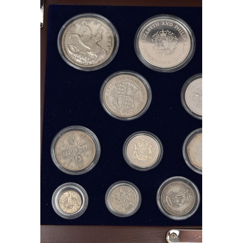 279 - A CASED DISPLAY OF VICTORIA JUBILEE COLLECTOIN COINS, to include circulated Victorian coinage Crown ... 