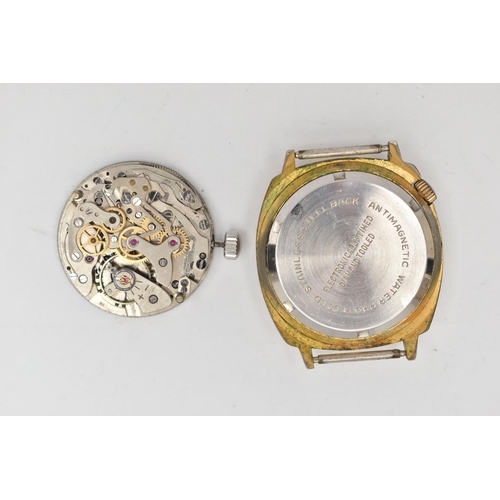 290B - A 'CHRONOSPORT' MOVEMENT AND 'WINDSOR DE LUXE' WATCH HEAD, hand wound movement, dial signed 'Chronos... 