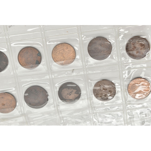 290K - A CARDBOARD BOX CONTAINING  5 PLASTIC COIN SHEETS,  with mixed coinage to Include a Three Shilling B... 