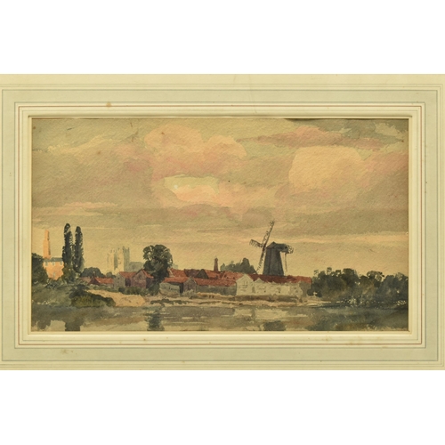 307 - ATTRIBUTED TO JOHN FLOWER OF LEICESTER (1793-1861) 'WESTMINSTER', a landscape view from Chelsea towa... 