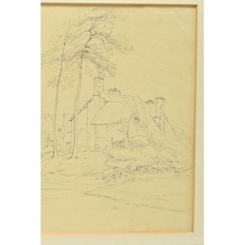 318 - CIRCLE OF HENRY ELDRIDGE (1768-1821), A 19TH CENTURY LANDSCAPE STUDY WITH COTTAGE AND WATER MILL, no... 