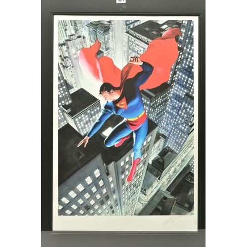 321 - ALEX ROSS (AMERICAN CONTEMPORARY) 'SUPERMAN: TWENTIETH CENTURY' signed limited edition print on pape... 