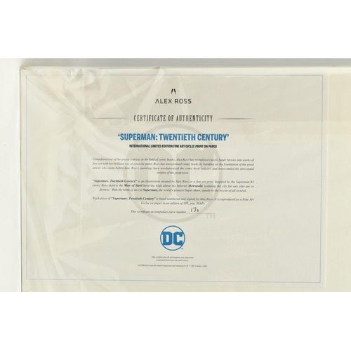 328 - ALEX ROSS FOR DC COMICS (AMERICAN CONTEMPORARY) 'SUPERMAN: TWENTIETH CENTURY' signed limited edition... 