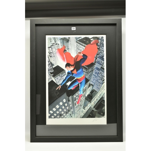 321 - ALEX ROSS (AMERICAN CONTEMPORARY) 'SUPERMAN: TWENTIETH CENTURY' signed limited edition print on pape... 