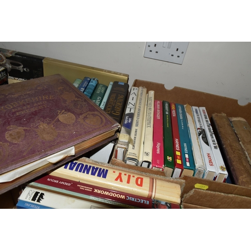 351 - SIX BOXES OF BOOKS, over one hundred and twenty assorted titles, to include a collection of 1950's W... 