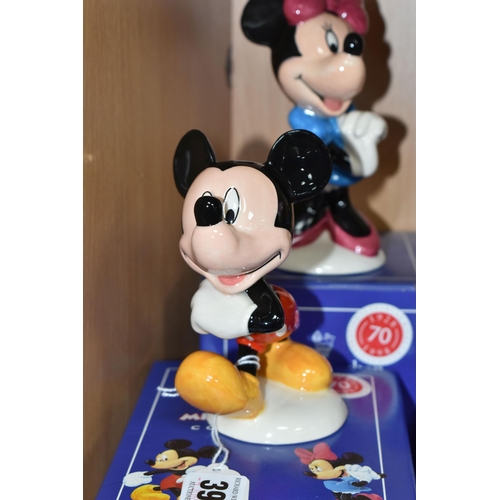 399 - FIVE BOXED ROYAL DOULTON 'THE MICKEY MOUSE COLLECTION' FIGURES, comprising Mickey Mouse MM1, Minnie ... 