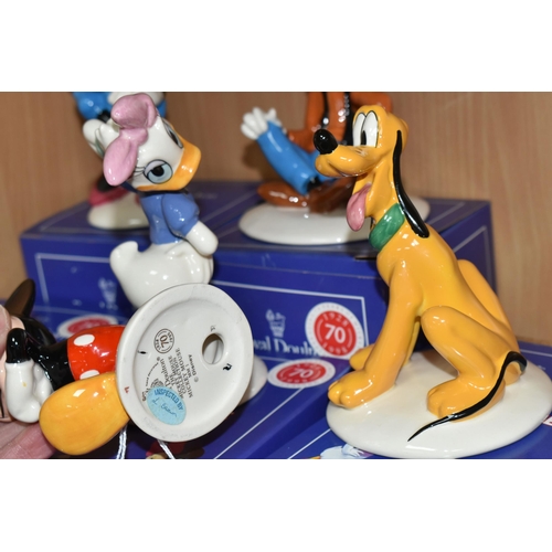 399 - FIVE BOXED ROYAL DOULTON 'THE MICKEY MOUSE COLLECTION' FIGURES, comprising Mickey Mouse MM1, Minnie ... 