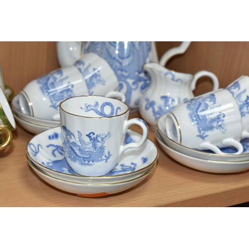 419 - A COLLECTION OF COFFEE WARE, comprising a Coalport cabinet Demitasse yellow and white 5879 pattern c... 