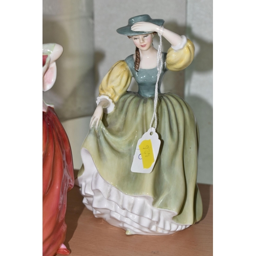 426 - FOUR ROYAL DOULTON LADY FIGURES, comprising H1934 'Autumn Breezes', HN2309 'Buttercup', HN1922 'Spri... 