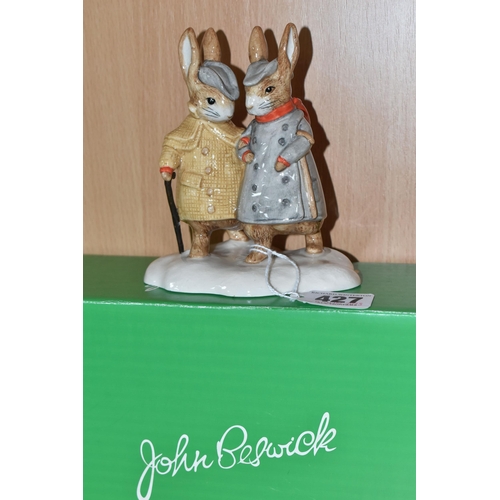 427 - A BOXED JOHN BESWICK BEATRIX POTTER FIGURE, Two Gentlemen Rabbits P4210 (1 + box) (Condition Report:... 