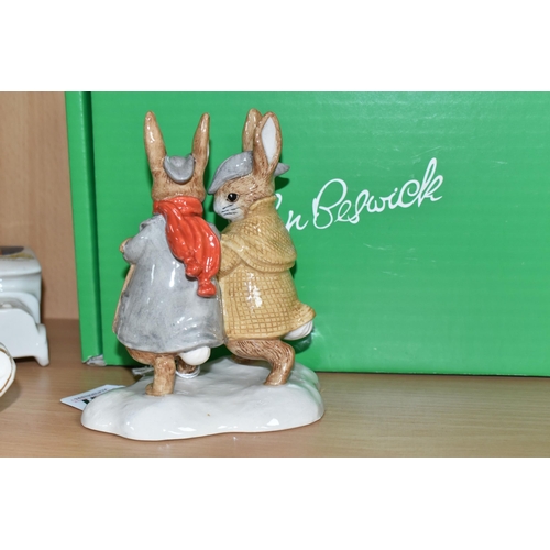 427 - A BOXED JOHN BESWICK BEATRIX POTTER FIGURE, Two Gentlemen Rabbits P4210 (1 + box) (Condition Report:... 