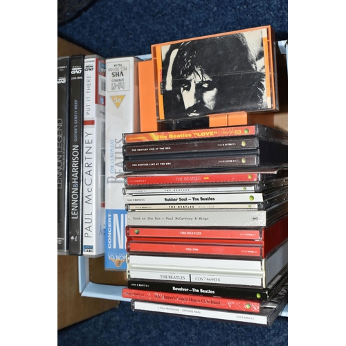 460 - TWO BOXES AND A CASE OF RECORDS, CDS, DVDS, ETC, to include approximately seventy vinyl LPs, artists... 