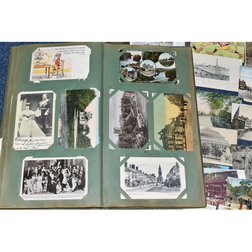 467 - POSTCARDS, approximately 300 vintage Postcards in one album and loose dating from the Edwardian era ... 