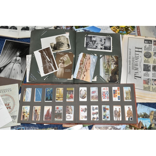 481 - ONE BOX OF EPHEMERA to include an album and loose of miscellaneous postcards from the early-late 20t... 