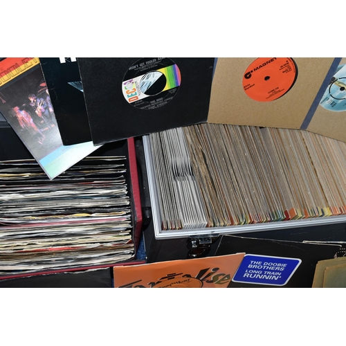 495 - AN ALUMINIUM AND A VINYL SINGLES CASE CONTAINING APPROX ONE HUNDRED AND SEVENTY 7in SINGLES includin... 