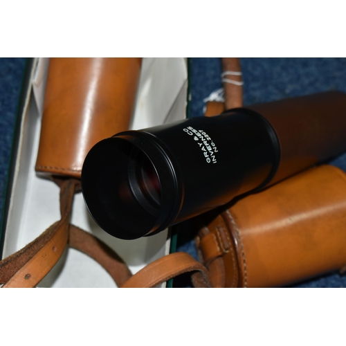 500 - A BOXED GRAY & CO. TELESCOPE, No.2207 a wide angle hunting telescope, complete with leather case and... 