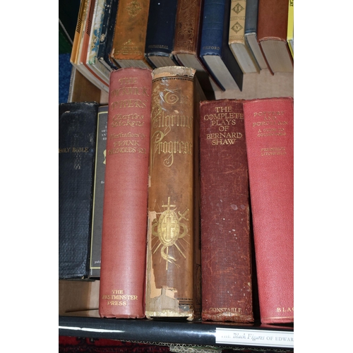 505 - ONE BOX OF  twenty-two Antiquarian Books to include The Poems of Ella Wheeler Wilcox, The Pickwick P... 