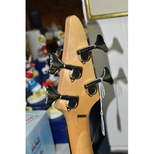 508 - A VANTAGE PRECISION BASS STYLE BASS GUITAR with maple neck, rosewood fingerboard, V shaped headstock... 