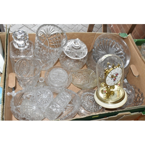 519 - FIVE BOXES OF CERAMICS AND GLASSWARE, to include two J&G Meakin  'Aztec' coffee sets, a Colclough 'S... 