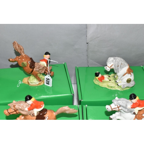 528 - EIGHT BOXED JOHN BESWICK 'THELWELL' COLLECTION FIGURES, comprising Don't Tire Your Pony - Brown JBT6... 