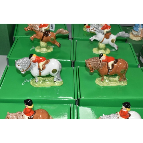 528 - EIGHT BOXED JOHN BESWICK 'THELWELL' COLLECTION FIGURES, comprising Don't Tire Your Pony - Brown JBT6... 