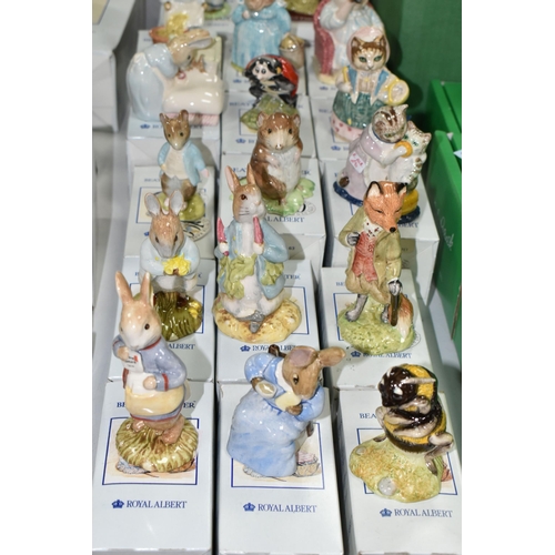 532 - SEVENTEEN BOXED ROYAL ALBERT BEATRIX POTTER FIGURES, comprising Mr McGregor, Mrs Tittlemouse, Little... 