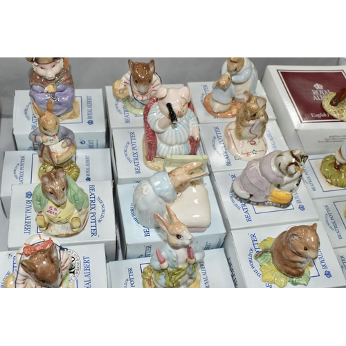 534 - SIXTEEN BOXED ROYAL ALBERT BEATRIX POTTER FIGURES, comprising Mr McGregor, Mrs Tittlemouse, Little P... 