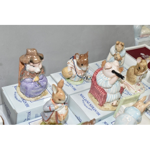 534 - SIXTEEN BOXED ROYAL ALBERT BEATRIX POTTER FIGURES, comprising Mr McGregor, Mrs Tittlemouse, Little P... 