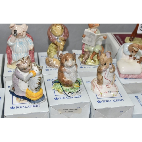 537 - SIXTEEN BOXED ROYAL ALBERT BEATRIX POTTER FIGURES, comprising Mr McGregor, Gentleman Mouse Made a Bo... 