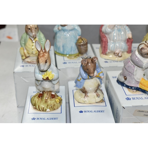 537 - SIXTEEN BOXED ROYAL ALBERT BEATRIX POTTER FIGURES, comprising Mr McGregor, Gentleman Mouse Made a Bo... 