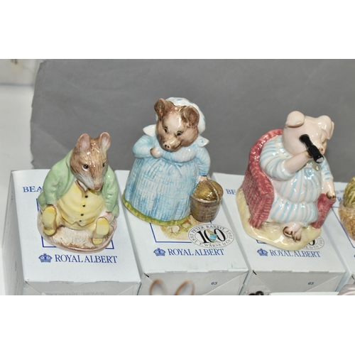 537 - SIXTEEN BOXED ROYAL ALBERT BEATRIX POTTER FIGURES, comprising Mr McGregor, Gentleman Mouse Made a Bo... 