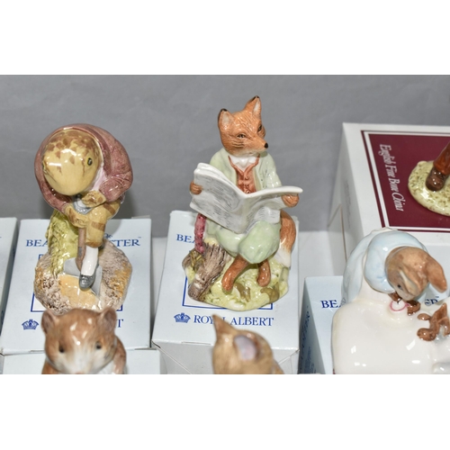 537 - SIXTEEN BOXED ROYAL ALBERT BEATRIX POTTER FIGURES, comprising Mr McGregor, Gentleman Mouse Made a Bo... 