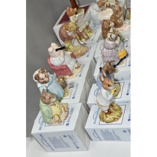 537 - SIXTEEN BOXED ROYAL ALBERT BEATRIX POTTER FIGURES, comprising Mr McGregor, Gentleman Mouse Made a Bo... 