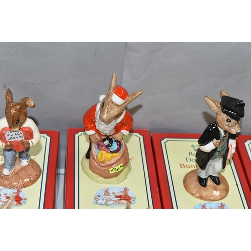 539 - SIXTEEN BOXED ROYAL DOULTON BUNNYKINS, comprising Dollie Bunnykins 'Playtime' DB8, Santa Bunnykins '... 