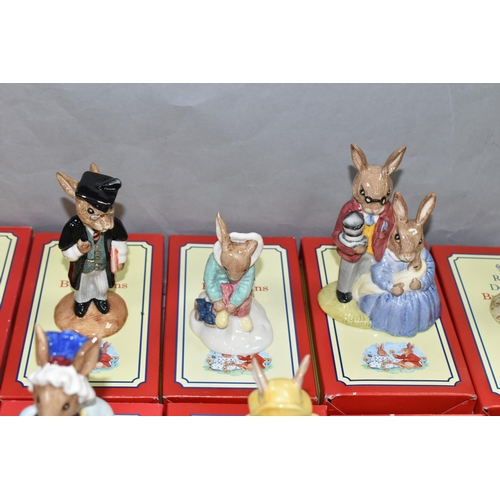 539 - SIXTEEN BOXED ROYAL DOULTON BUNNYKINS, comprising Dollie Bunnykins 'Playtime' DB8, Santa Bunnykins '... 