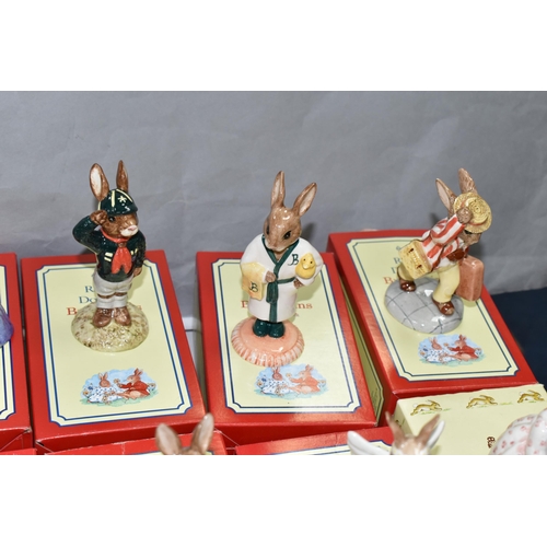 539 - SIXTEEN BOXED ROYAL DOULTON BUNNYKINS, comprising Dollie Bunnykins 'Playtime' DB8, Santa Bunnykins '... 