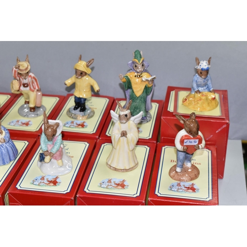 541 - SIXTEEN BOXED ROYAL DOULTON BUNNYKINS, comprising  Santa Bunnykins 'Happy Christmas' DB17, Mrs Bunny... 