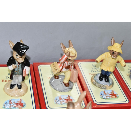 541 - SIXTEEN BOXED ROYAL DOULTON BUNNYKINS, comprising  Santa Bunnykins 'Happy Christmas' DB17, Mrs Bunny... 