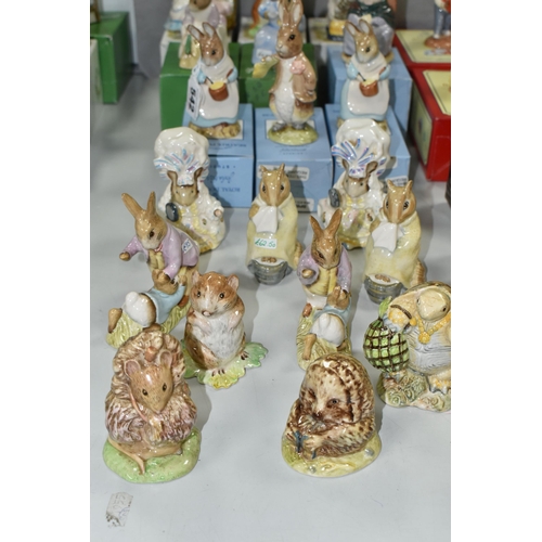 542 - NINETEEN BESWICK BEATRIX POTTER FIGURES, comprising boxed: Benjamin ate a Lettuce Leaf BP-10a backst... 