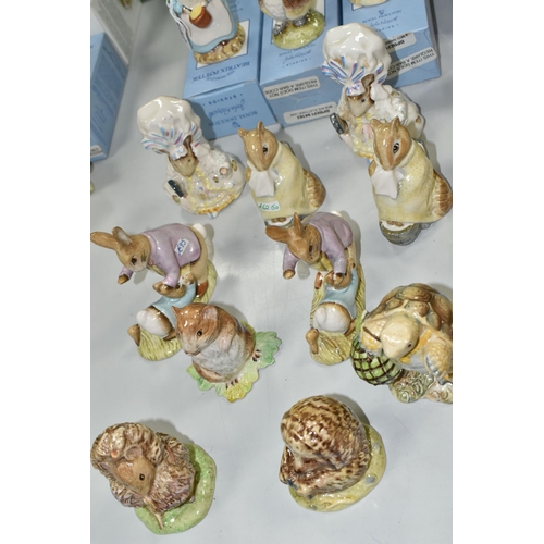 542 - NINETEEN BESWICK BEATRIX POTTER FIGURES, comprising boxed: Benjamin ate a Lettuce Leaf BP-10a backst... 