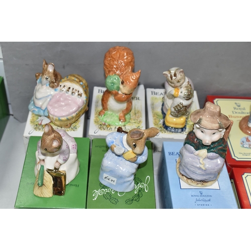 542 - NINETEEN BESWICK BEATRIX POTTER FIGURES, comprising boxed: Benjamin ate a Lettuce Leaf BP-10a backst... 