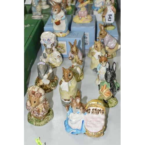 543 - TWENTY BESWICK BEATRIX POTTER FIGURES, comprising boxed: Benjamin ate a Lettuce Leaf BP-10a backstam... 