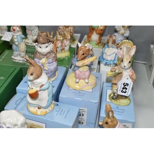 543 - TWENTY BESWICK BEATRIX POTTER FIGURES, comprising boxed: Benjamin ate a Lettuce Leaf BP-10a backstam... 